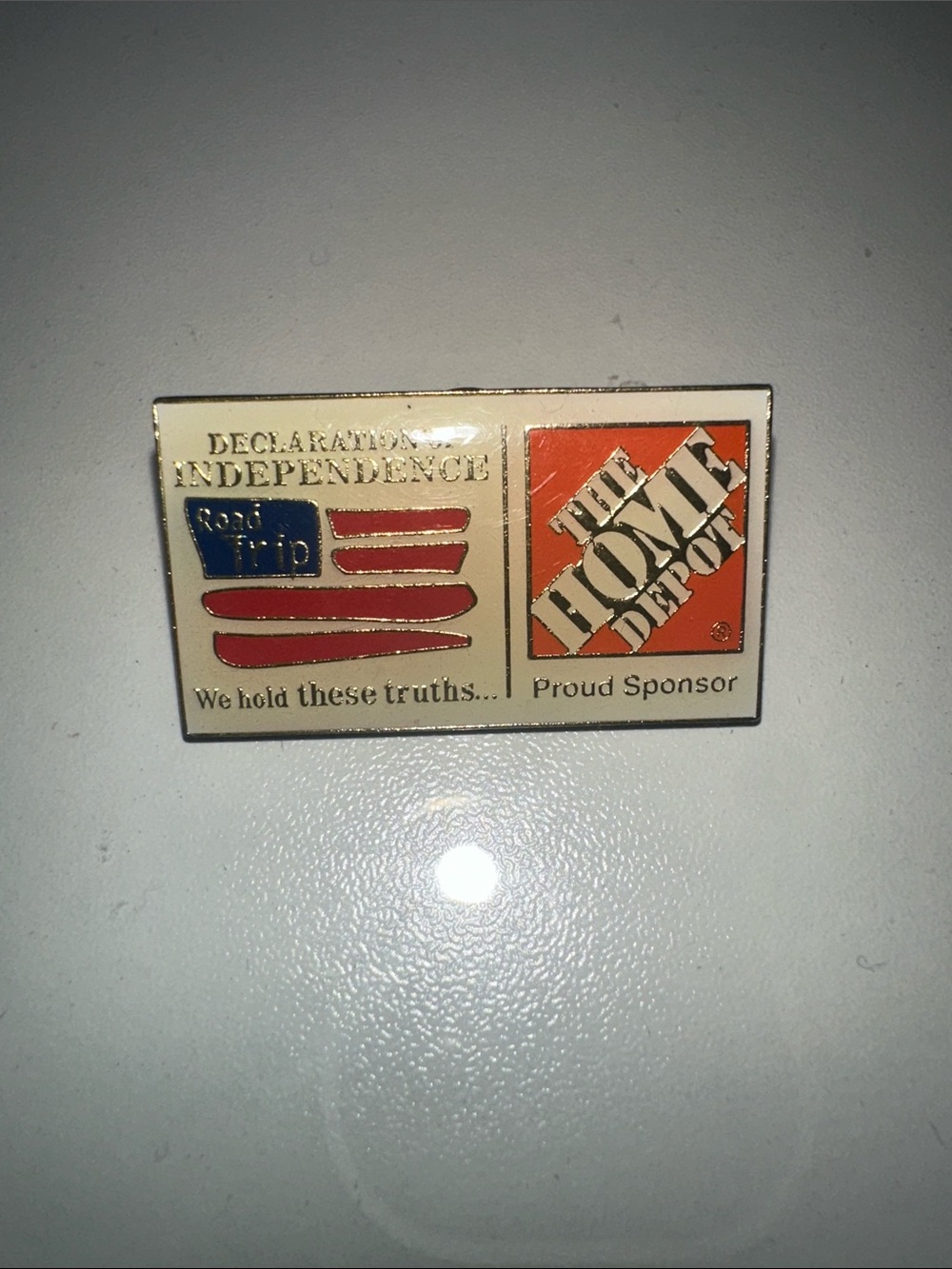 The Home Depot 'Declaration of Independence' Collectible Pin - White/Orange/Blue